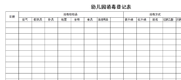 幼兒園評(píng)示范園各種word表格 打包下載 (幼兒園十七種表格)
