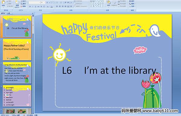 I m at the library