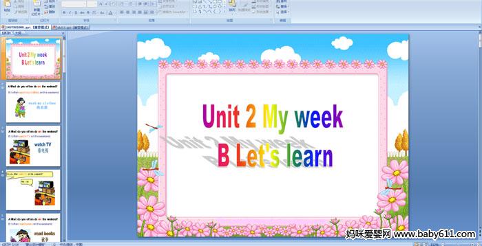 Unit 2 My week B Let